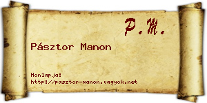 Pásztor Manon névjegykártya